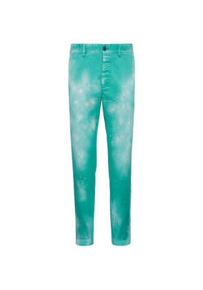 DSQUARED2 paint-splatter twill trousers - Green