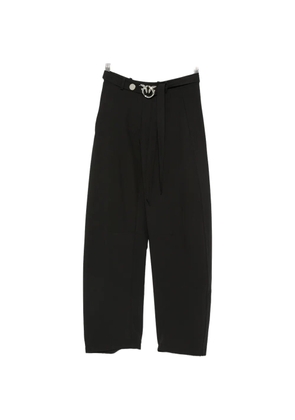 PINKO Love Birds-buckle trousers - Black