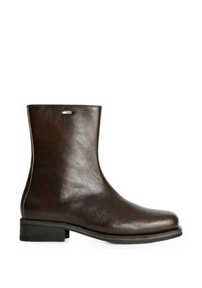 OUR LEGACY Camion logo-plaque side-zip boots - Brown