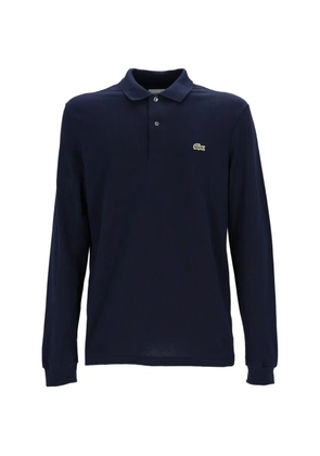 Lacoste logo-patch long-sleeve polo shirt - Blue