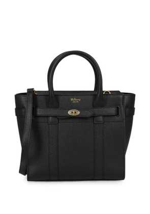 Mulberry mini Zipped Bayswater grained tote bag - Black