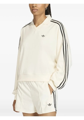 adidas V-neck terry polo shirt - White