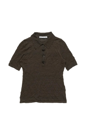 Acne Studios silk polo knit - Brown