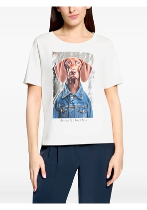 Betty Barclay dog-print short-sleeve T-shirt - White