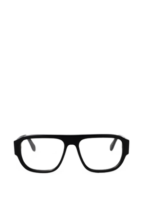 Palm Angels Eyewear logo-plaque pilot-frame glasses - Black