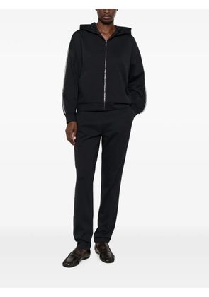 Fabiana Filippi zip-fastening side-stripe hoodie - Blue