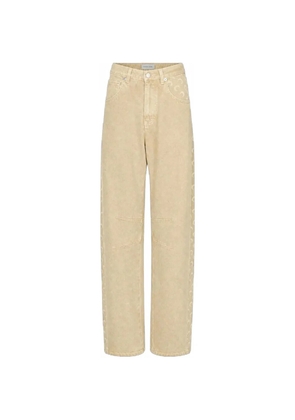 Marine Serre Moon-print faded jeans - Neutrals