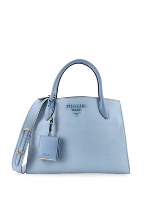 Prada Pre-Owned Monochrome Saffiano with City Calf Medium tote bag - Blue