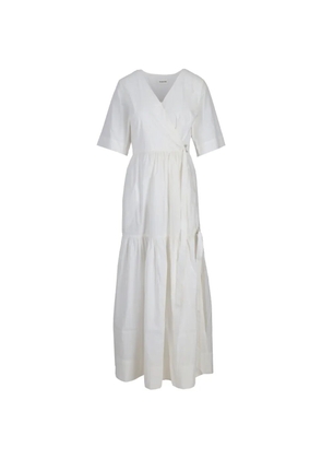 P.A.R.O.S.H. short-sleeves maxi dress - White