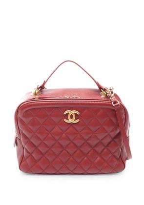 CHANEL Pre-Owned 2018-2019 matelassé chain-link shoulder bag - Red
