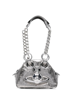 Vivienne Westwood Orb snakeskin-effect shoulder bag - Grey