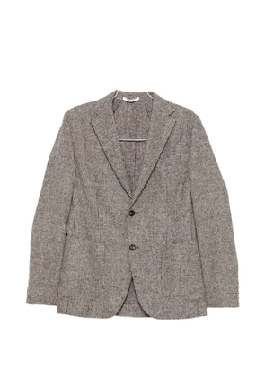 Eleventy houndstooth-pattern single-breasted blazer - Brown