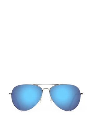 Maui Jim Mavericks polarised pilot-frame sunglasses - Silver