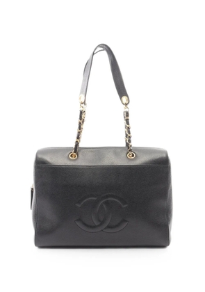CHANEL Pre-Owned 1997-1999 CC logo Caviar shoulder bag - Black
