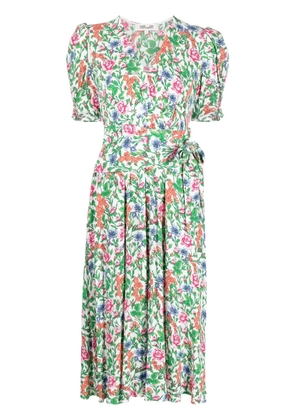 DVF Diane von Furstenberg pleated midi dress - White