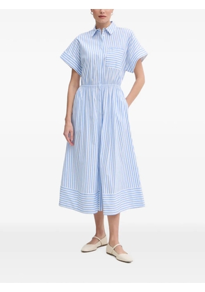 Joop! Donika striped elasticated-waist shirt midi dress - Blue