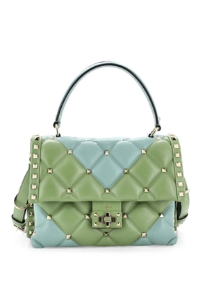 Valentino Garavani Pre-Owned Candystud Top Handle Bag Leather Medium shoulder bag - Green