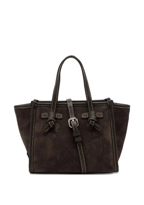 GIANNI CHIARINI knotted suede tote bag - Brown
