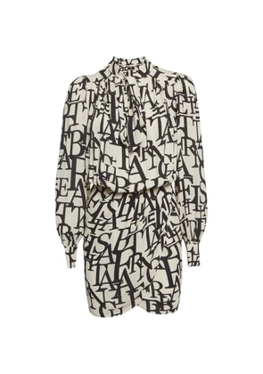 Elisabetta Franchi printed long-sleeve dress - Neutrals