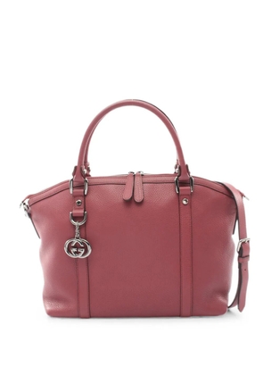 Gucci Pre-Owned Interlocking G leather two-way handbag - Red