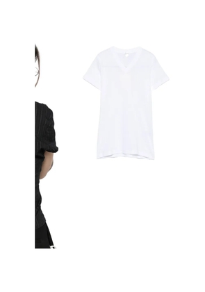 TOTEME wide-ribbed V-neck T-shirt - White