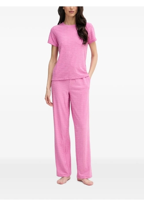 DKNY logo-pattern two-piece pajamas - Pink