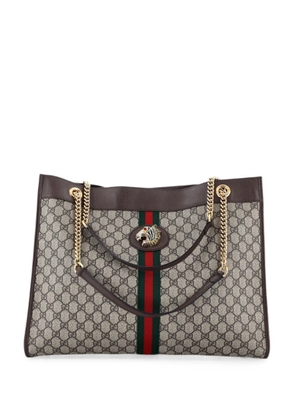 Gucci Pre-Owned Rajah Chain GG Coated Canvas Large tote bag - Brown