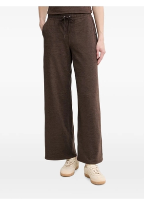 DKNY mid-rise space-dye wide-leg track pants - Brown