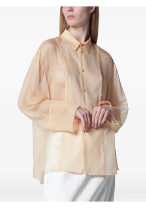 Alberta Ferretti sheer silk shirt - Neutrals
