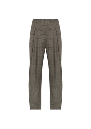 IRO Koffa checked pleated trousers - Neutrals