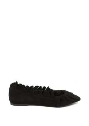 Alaïa Pre-Owned Circa 2020s petal-detail ballet flats - Black