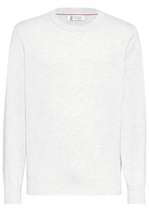 Brunello Cucinelli cotton knitted jumper - White