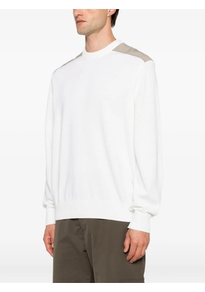 Paul & Shark contrast-panel crew-neck sweater - Neutrals