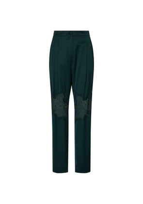 LIU JO satin trousers with lace details - Green