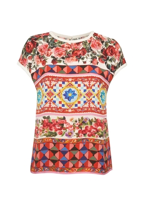 Dolce & Gabbana Pre-Owned floral-print T-shirt - Red