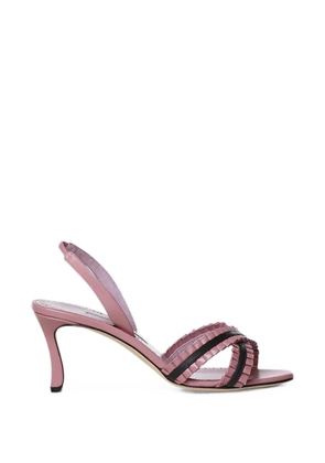 Manolo Blahnik Volusan ruffled slingback sandals - Pink