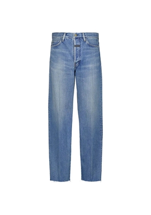 Fear Of God frayed-hem straight-leg jeans - Blue