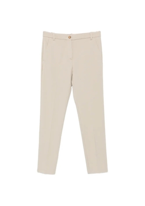 PINKO Bello pressed-crease belt-loop trousers - Neutrals