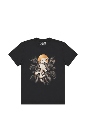 Melt graphic-print cotton T-shirt - Black