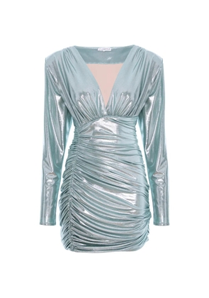 CuAnna Odina metallic-effect mini dress - Blue