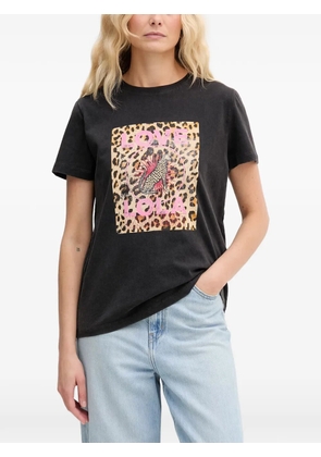 Lola Casademunt Love Lola leopard-print T-shirt - Grey