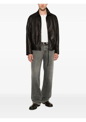 Giorgio Brato grained-leather jacket - Brown