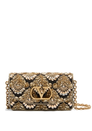 Valentino Garavani Vain small embroidered clutch - Gold