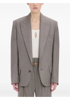 Victoria Beckham sculptural-sleeve blazer - Grey