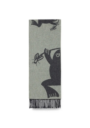 Henrik Vibskov Bug Press jacquard-knit scarf - Grey