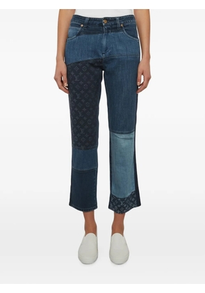 Louis Vuitton Pre-Owned monogram straight-leg cropped jeans - Blue