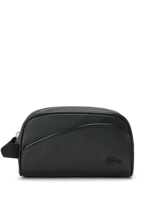 Lacoste Angy faux-leather wash bag - Black