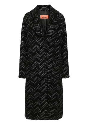 Missoni chevron bouclé coat - Black