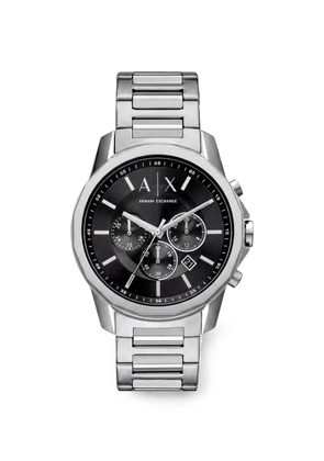Armani Exchange round-shape 44mm watch - Black