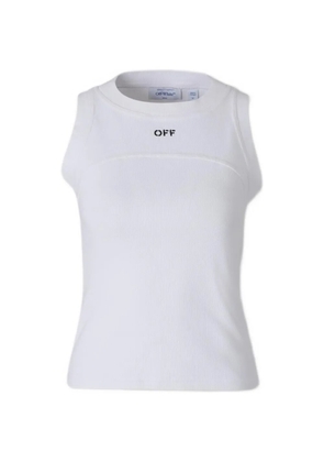 Off-White logo-print ribbed top